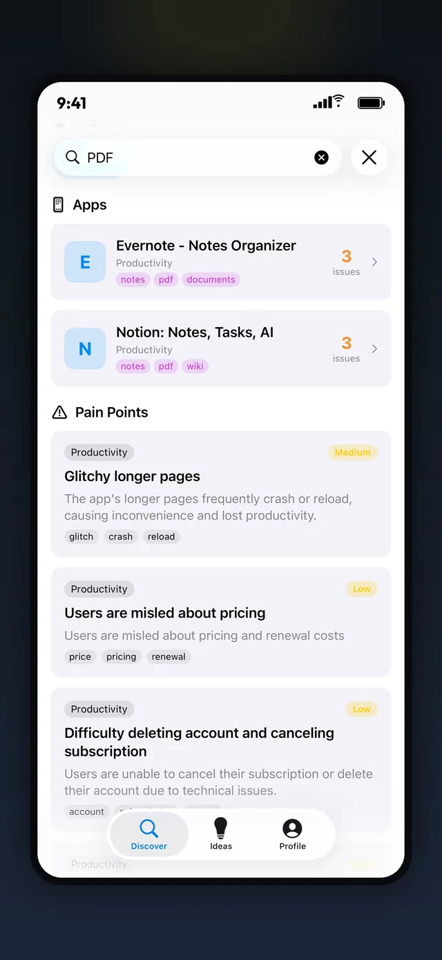 Search any topic or app